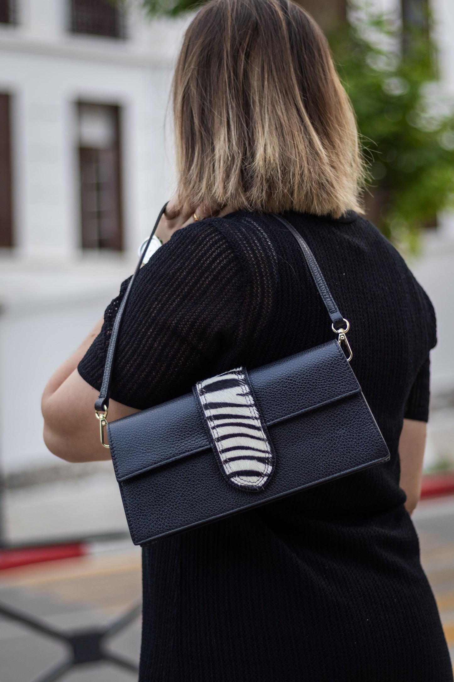 Sac Céline M – Noir & Zèbre | Édition Limitée