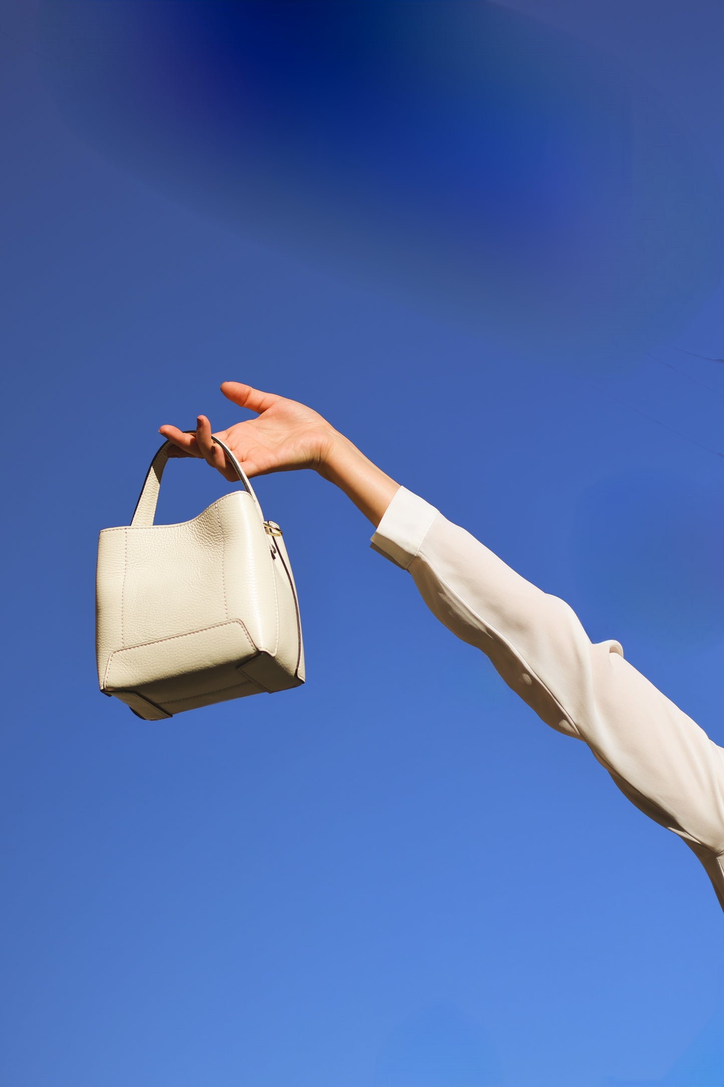 Sac Camille M – Cuir Crème | Édition Limitée