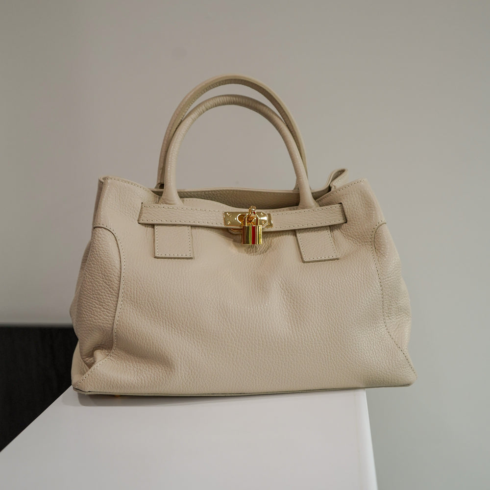 Sac Letty M – Cuir Latte | Édition Limitée