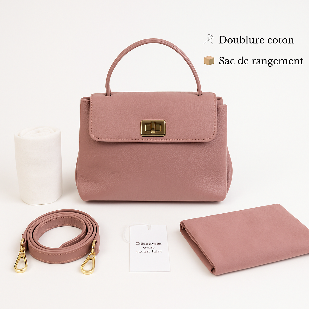 Accessoires Nassima – dustbag, bandoulière, étiquette